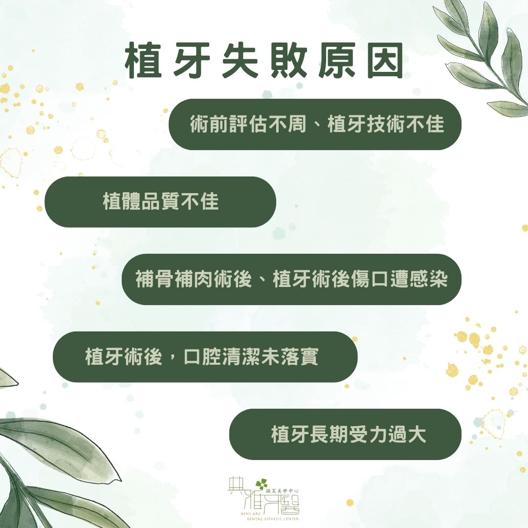 植牙失敗原因